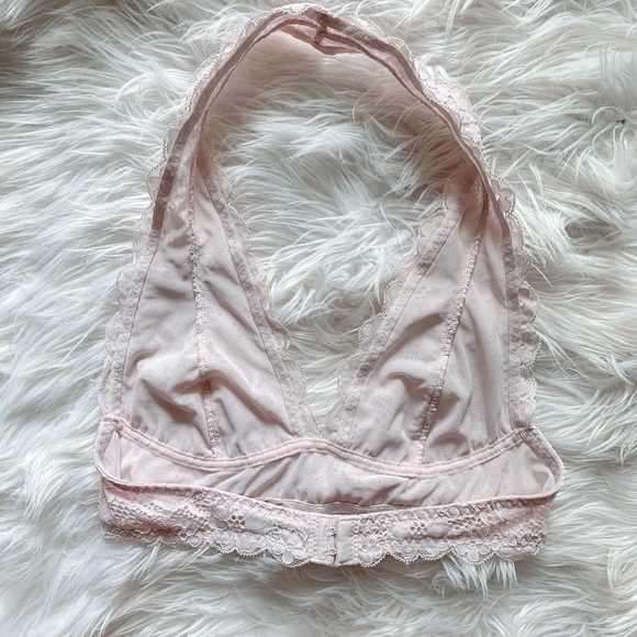 FREE PEOPLE PINK HALTER BRALETTE SIZE XS - Picture 3 of 3
